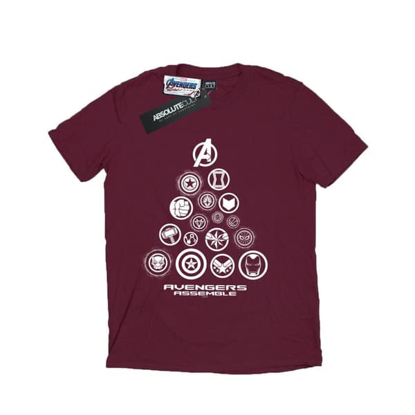 Marvel Mens Avengers Endgame Pyramid Icons T-shirt