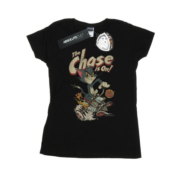 Tom And Jerry Dam/Tjej - The Chase Is On - T-shirt i bomull