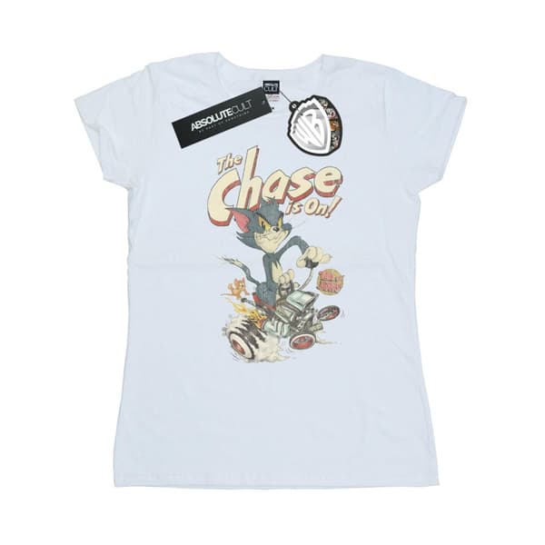 Tom And Jerry Dam/Tjej - The Chase Is On - T-shirt i bomull