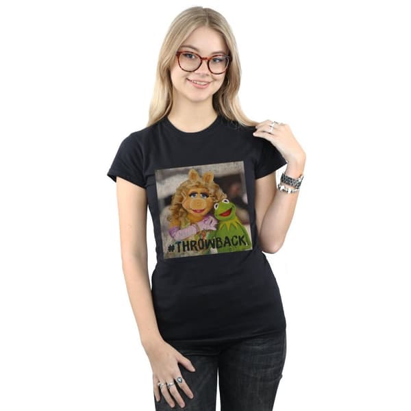 Disney Dam/Tjej Mupparna Throwback Foto Bomulls-T-shirt