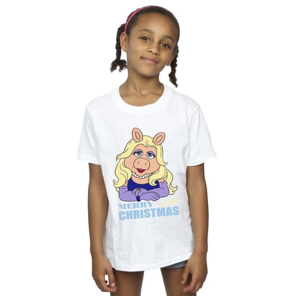 Disney Girls Muppets Miss Piggy Queen of Holidays Cotton T-Shirt