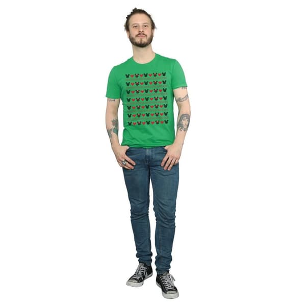 Disney Mens Mickey And Minnie Christmas Hearts T-shirt
