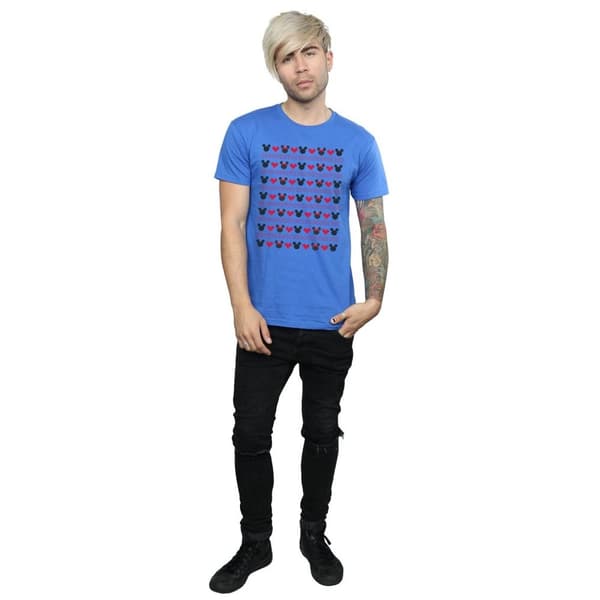 Disney Mens Mickey And Minnie Christmas Hearts T-shirt