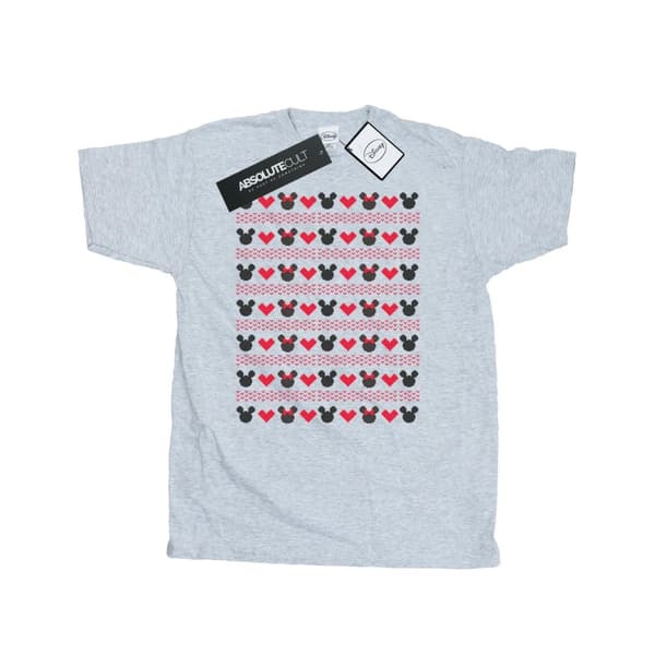 Disney Mens Mickey And Minnie Christmas Hearts T-shirt