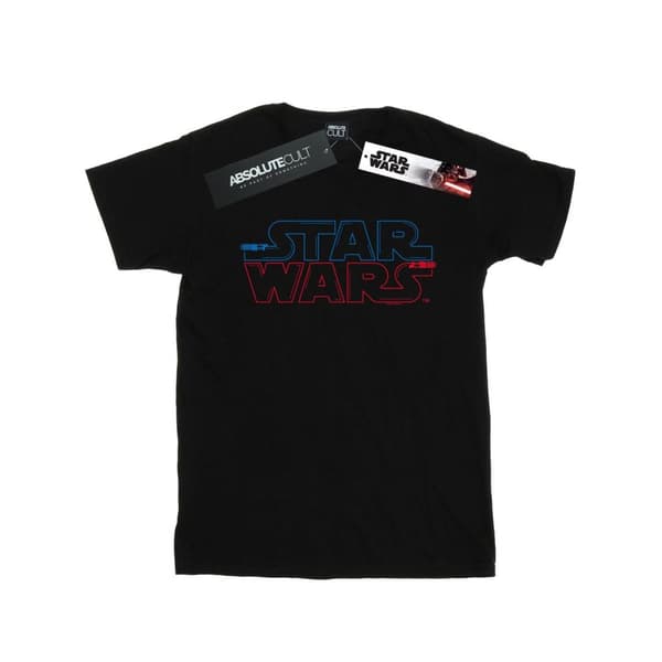 Star Wars Girls Lightsaber Logo Cotton T-Shirt Black 9-11 Years