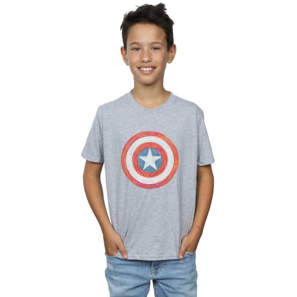 Marvel Boys Captain America Sketched Shield T-Shirt