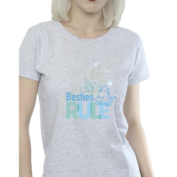 Disney Womens/Ladies The Little Mermaid Besties Cotton T-Shirt