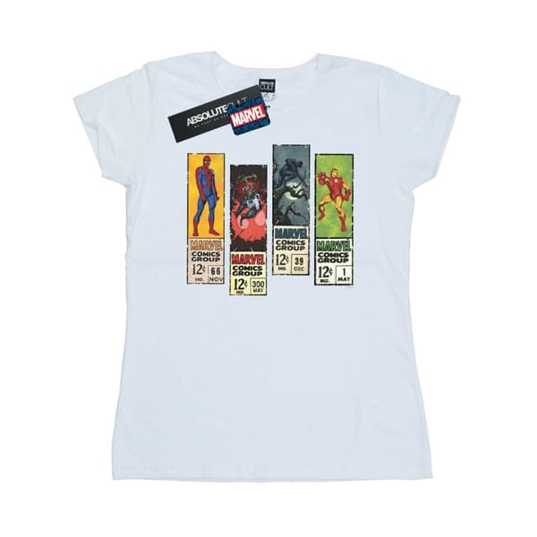 Marvel T-shirt i bomull med seriestrippar för damer/damer