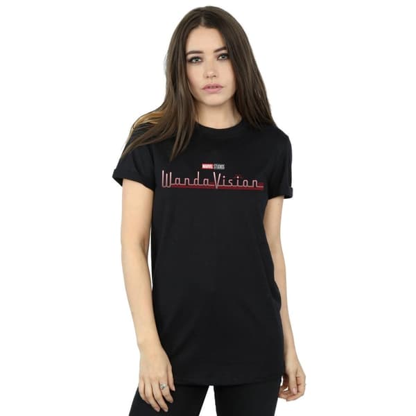 Marvel Womens/Ladies WandaVision Logo Cotton Boyfriend T-Shirt