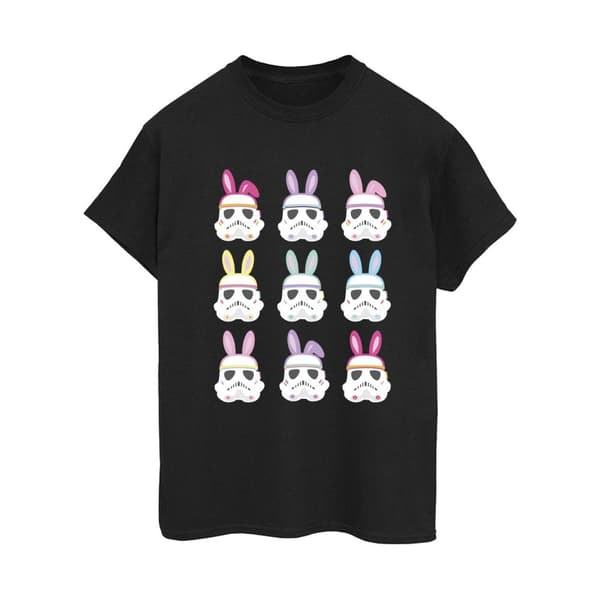 Star Wars Dam/Lady Stormtrooper Easter Bunnies Boyfriend T-shirt i bomull Black S