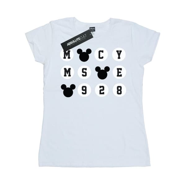 Disney Dam/Tjej Musse Pigg 1928 Cirklar T-shirt i bomull White M