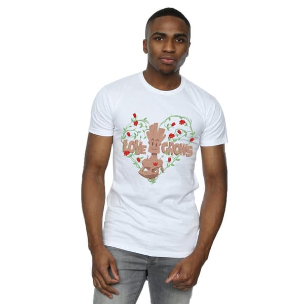 Marvel Mens Groot Love Grows T-Shirt