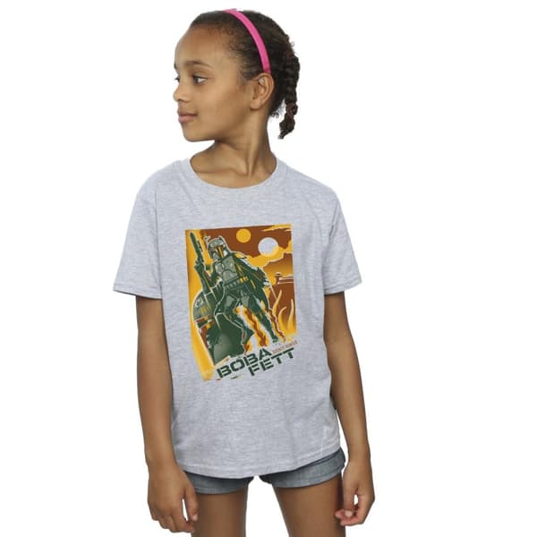 Star Wars Girls Boba Fett Collage Cotton T-Shirt
