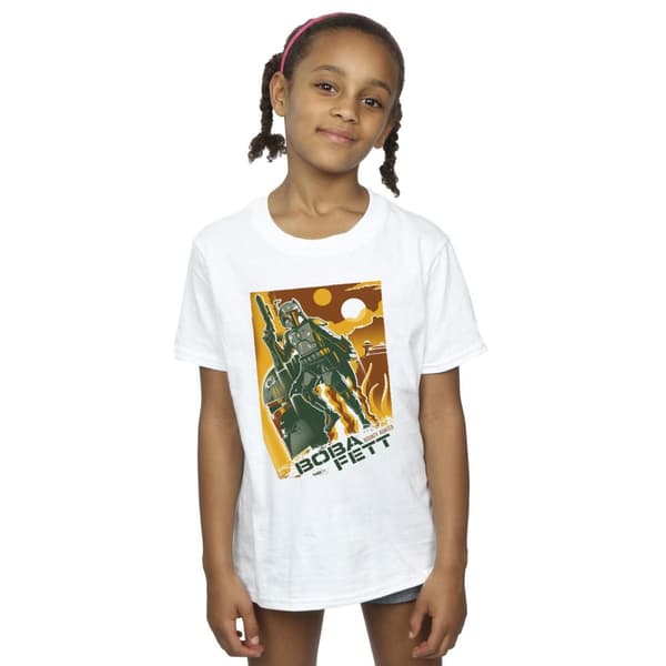 Star Wars Girls Boba Fett Collage Cotton T-Shirt