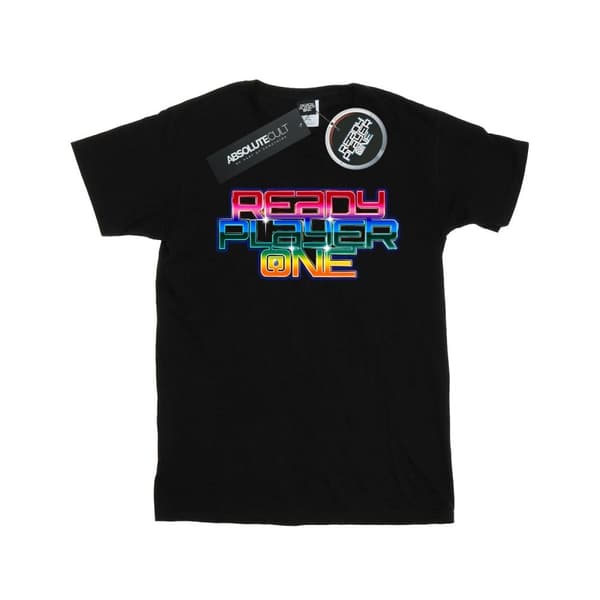 Ready Player One Girls Rainbow Logo Cotton T-Shirt