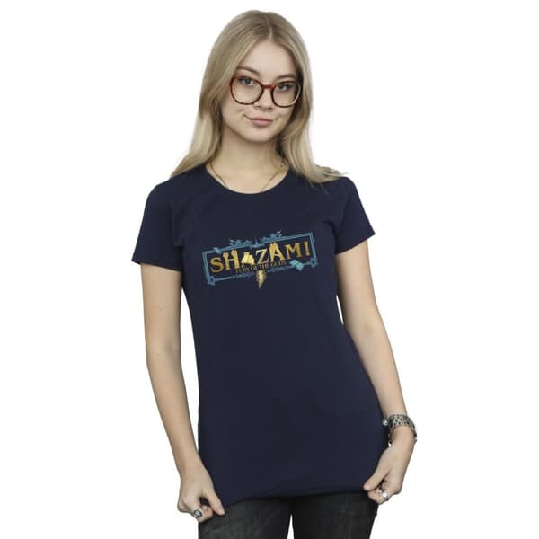 DC Comics Womens/Ladies Shazam Fury Of The Gods Golden Logo Cotton T-Shirt
