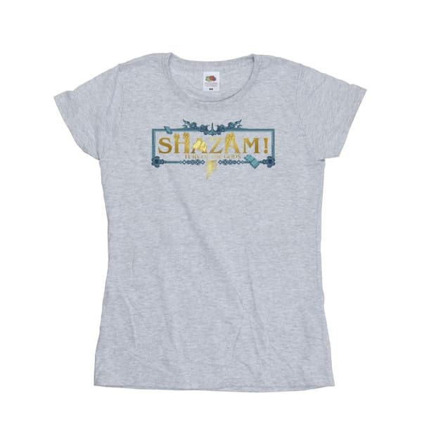 DC Comics Womens/Ladies Shazam Fury Of The Gods Golden Logo Cotton T-Shirt