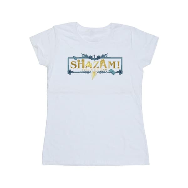 DC Comics Dam/Tjej - Shazam Fury Of The Gods - Bomulls-T-shirt med gyllene logotyp