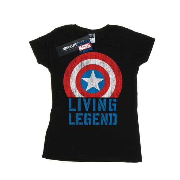 Marvel Womens/Ladies Captain America Living Legend Cotton T-Shirt