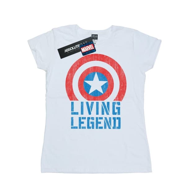 Marvel Womens/Ladies Captain America Living Legend Cotton T-Shirt