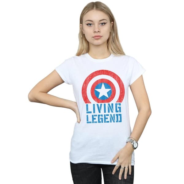 Marvel Womens/Ladies Captain America Living Legend Cotton T-Shirt