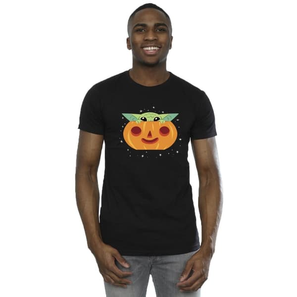 Star Wars Mens The Mandalorian Grogu Pumpkin T-shirt