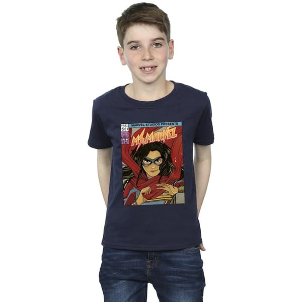 Marvel Boys Ms Marvel Comic Poster T-Shirt