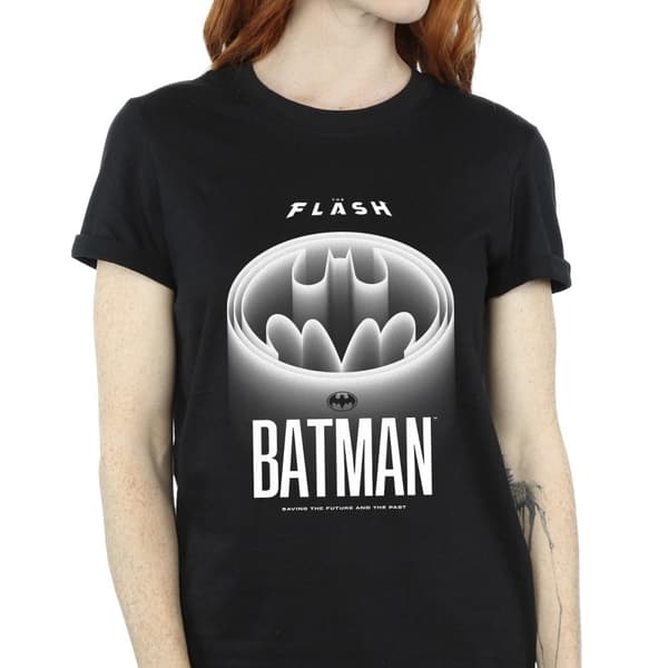 DC Comics Dam/Tjej The Flash Batman - pojkvänströja i bomull med vit logotyp