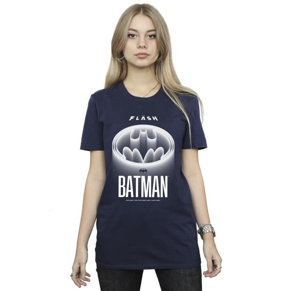 DC Comics Dam/Tjej The Flash Batman - pojkvänströja i bomull med vit logotyp