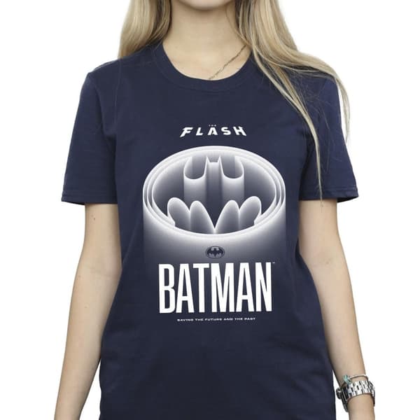 DC Comics Dam/Tjej The Flash Batman - pojkvänströja i bomull med vit logotyp
