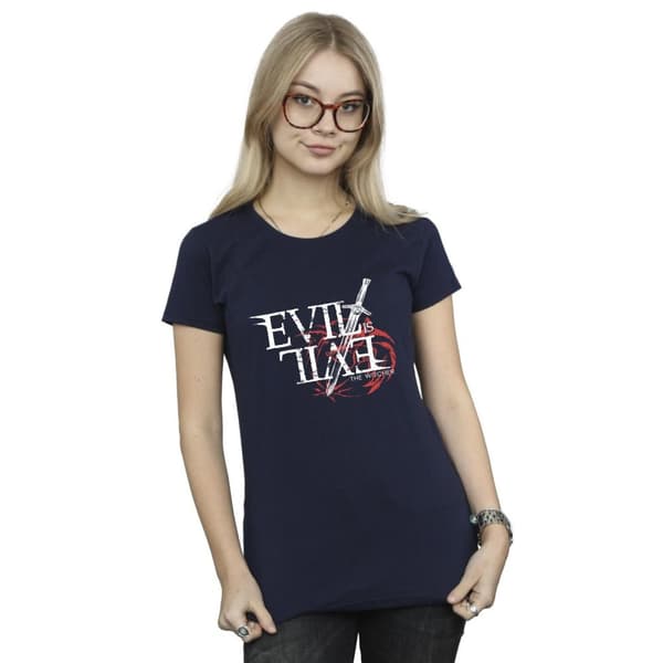 Netflix Dam/Tjej The Witcher - Evil Is Evil - Bomulls-T-shirt