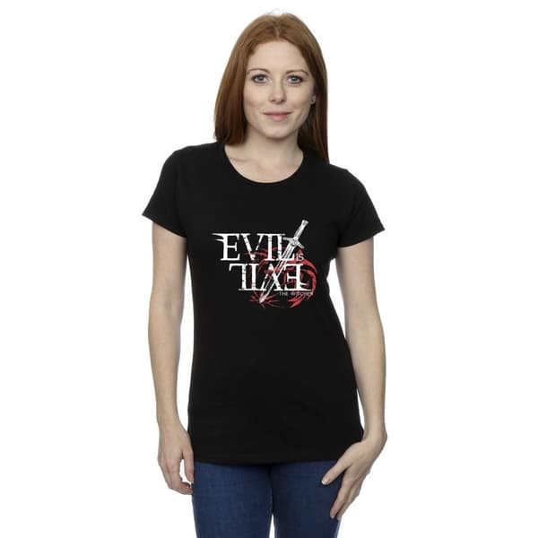Netflix Dam/Tjej The Witcher - Evil Is Evil - Bomulls-T-shirt
