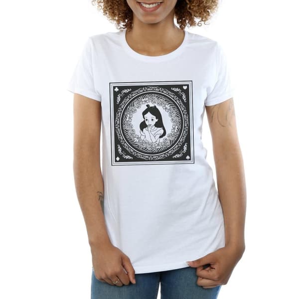 Disney Womens/Ladies Alice In Wonderland Box Cotton T-Shirt