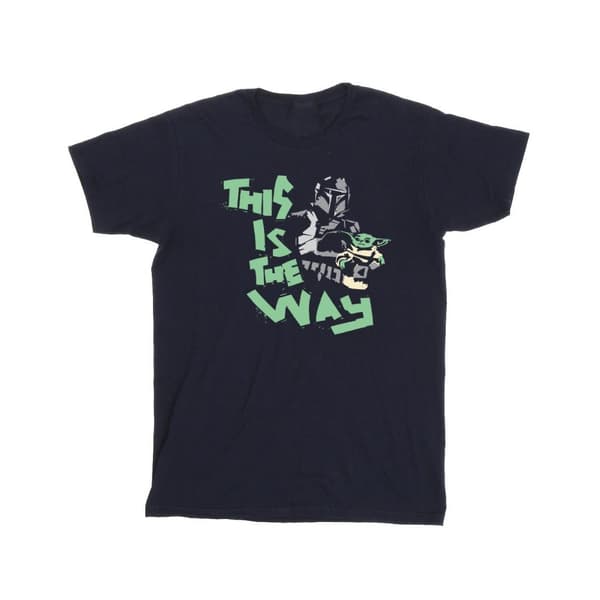 Star Wars Pojkar Mandalorian This Is The Way Duo T-shirt Navy Blue 9-11 Years