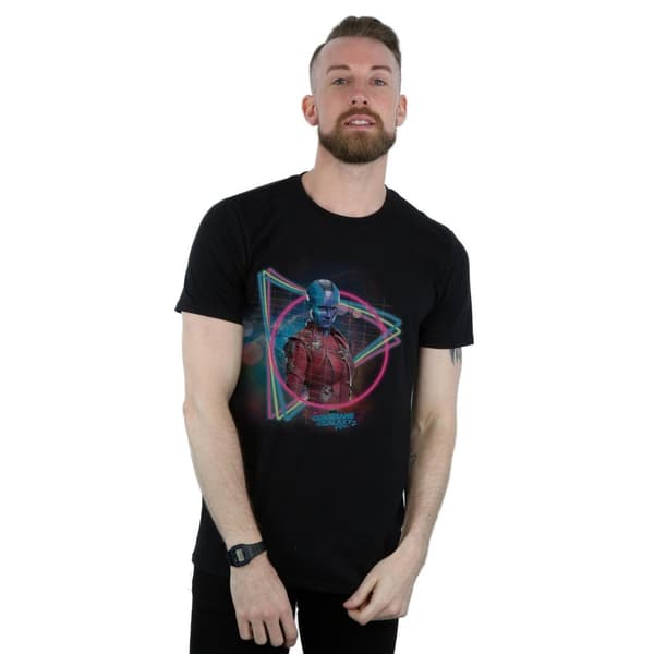 Marvel Guardians Of The Galaxy Neon Nebula T-shirt för herrar Black 3XL