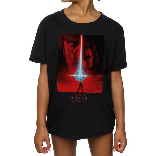 Star Wars Girls The Last Jedi Red Poster Cotton T-Shirt