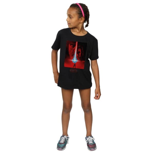 Star Wars Girls The Last Jedi Red Poster Cotton T-Shirt