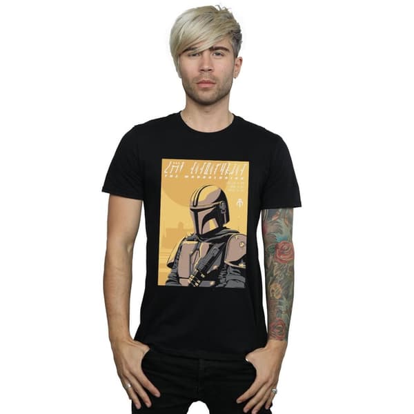 Star Wars The Mandalorian - T-shirt med konstaffisch för herrar