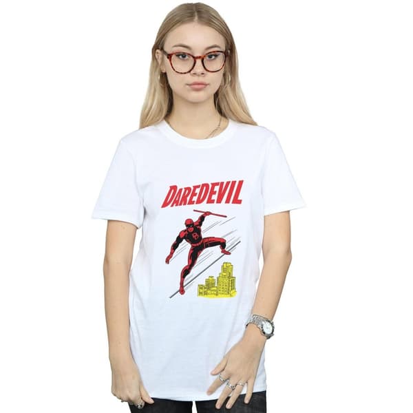 Marvel Womens/Ladies Daredevil Rooftop Cotton Boyfriend T-Shirt