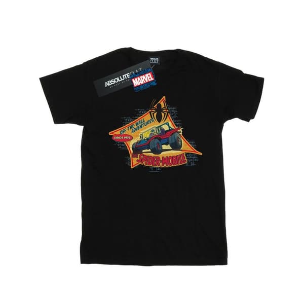 Marvel Mens Spider-Man The Spider Mobile T-Shirt Black S