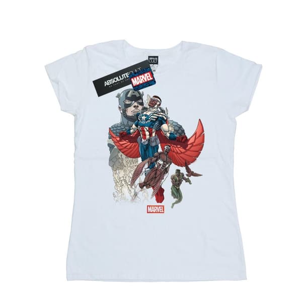 Marvel Womens/Ladies Captain America Falcon Evolution Cotton T-Shirt
