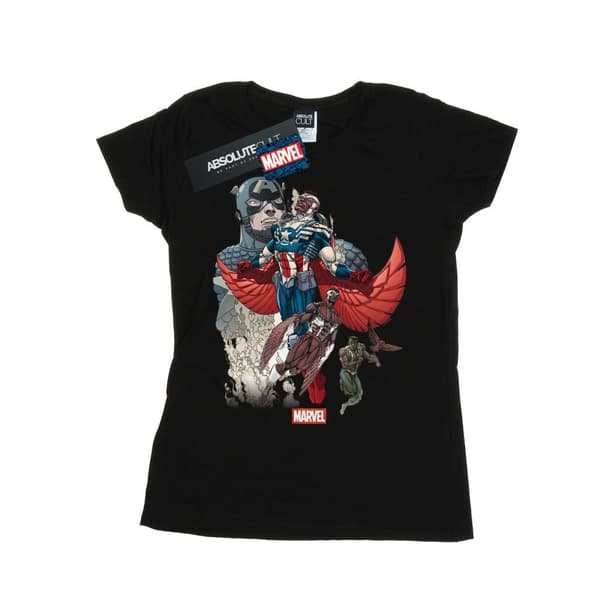 Marvel Womens/Ladies Captain America Falcon Evolution Cotton T-Shirt