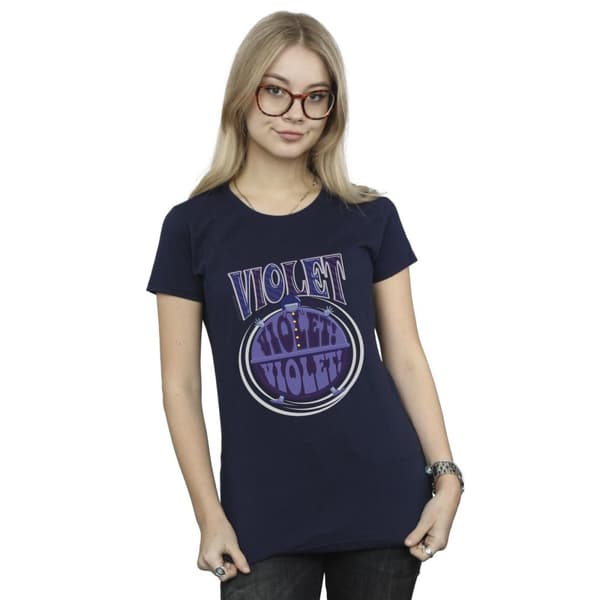 Willy Wonka Womens/Ladies Violet Turning Violet Cotton T-Shirt