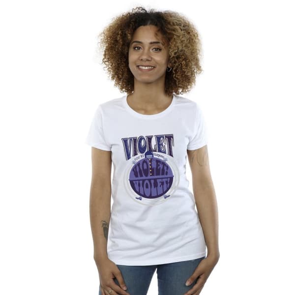 Willy Wonka Womens/Ladies Violet Turning Violet Cotton T-Shirt