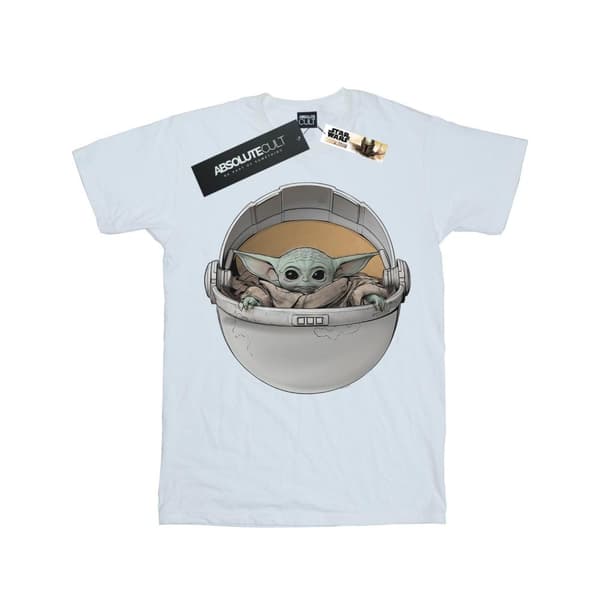 Star Wars Girls The Mandalorian The Child Basket Cotton T-Shirt