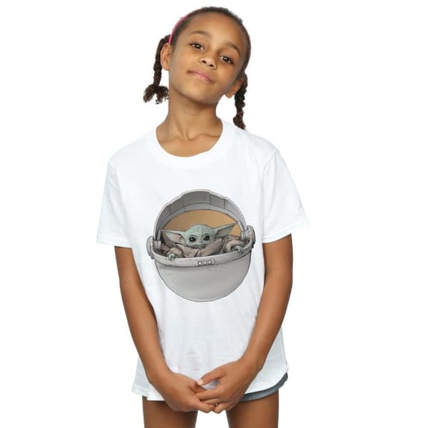 Star Wars Girls The Mandalorian The Child Basket Cotton T-Shirt