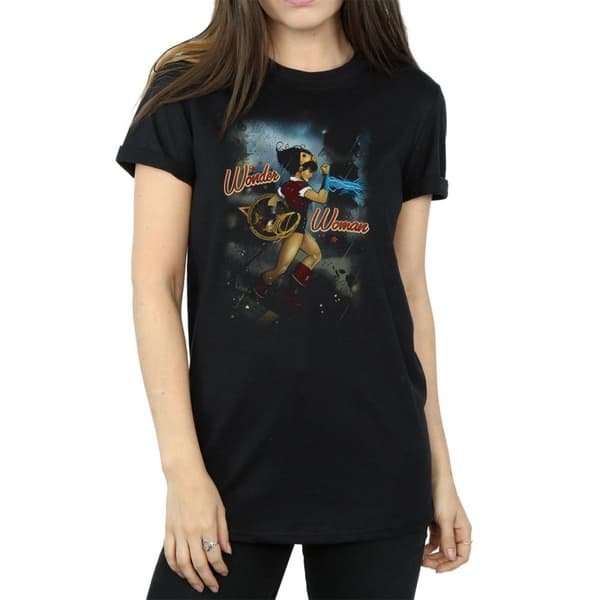 DC Comics Womens/Ladies Wonder Woman Bombshell Cover Cotton Boyfriend T-Shirt