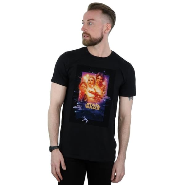 Star Wars Mens Episode IV Movie Poster T-Shirt