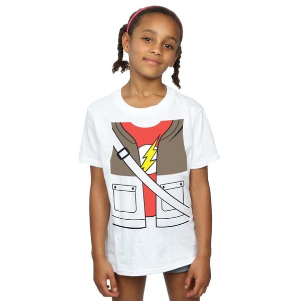 Big Bang Theory T-shirt i bomull med Sheldon Cooper-dräkt för flickor