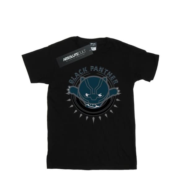 Marvel Dam/kvinnor Kawaii Black Panther Pounce Boyfriend T-shirt i bomull